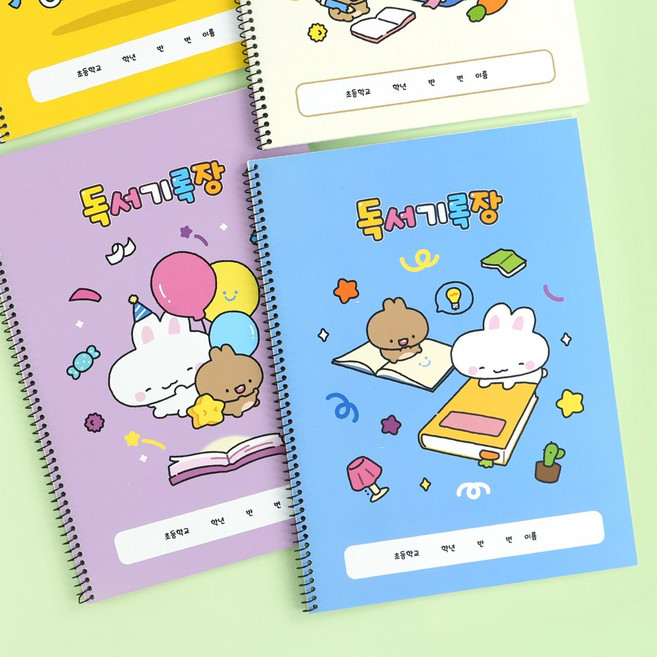 토토리 독서 기록장 4종 1세트, 1개