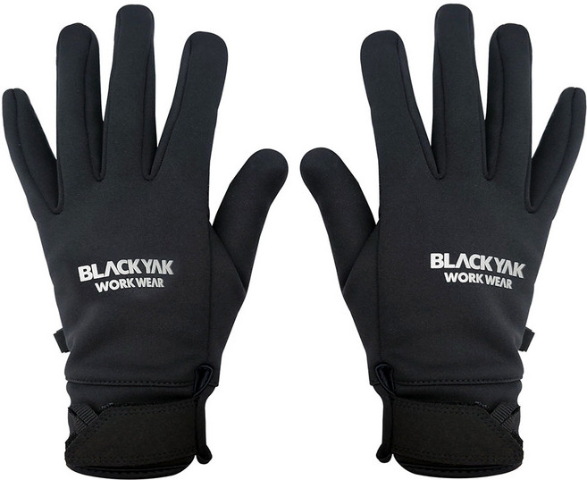 블랙야크워크웨어 데일리 기모 등산장갑 좌우세트, 블랙, 1세트