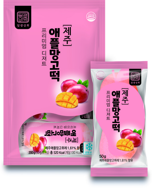 달광상회 프리미엄 제주 애플망고 찹쌀떡 24개입 달콤한 국내산 찹쌀 간식, 6세트, 50g