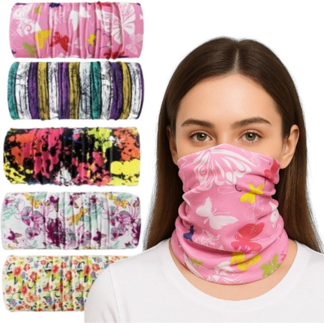 사계절 멀티스카프 5개 세트, 핑크레드계열, 1개