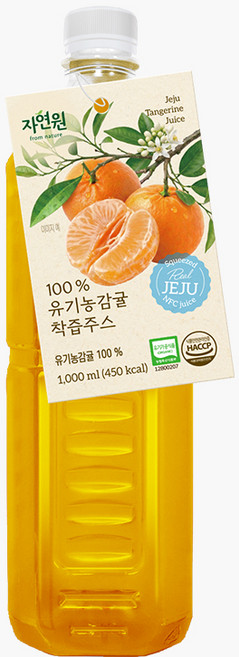 자연원 유기농 감귤 착즙 주스, 1L, 1개