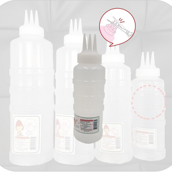 골든트리 ALS 3구 소스병 소형 300ml 소스통 케찹병 양념병 겨자통 식초통 머스타드통, 1개