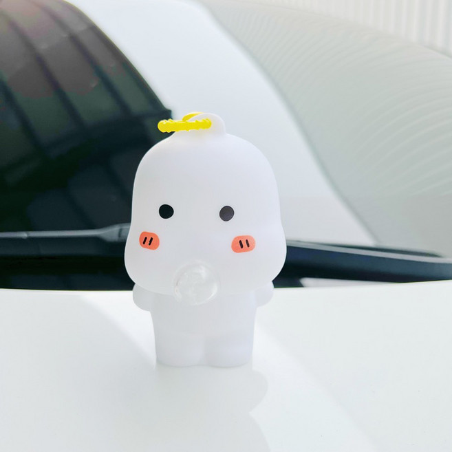 LOOPY 捏捏吹泡泡玩具 可愛造型解壓掛飾, 1個, ( H )吹泡泡捏捏-白淘小楓