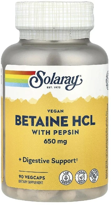 솔라레이 베타인 HCL 펩신 함유 베지 캡슐 90정, 1개 - 쿠팡