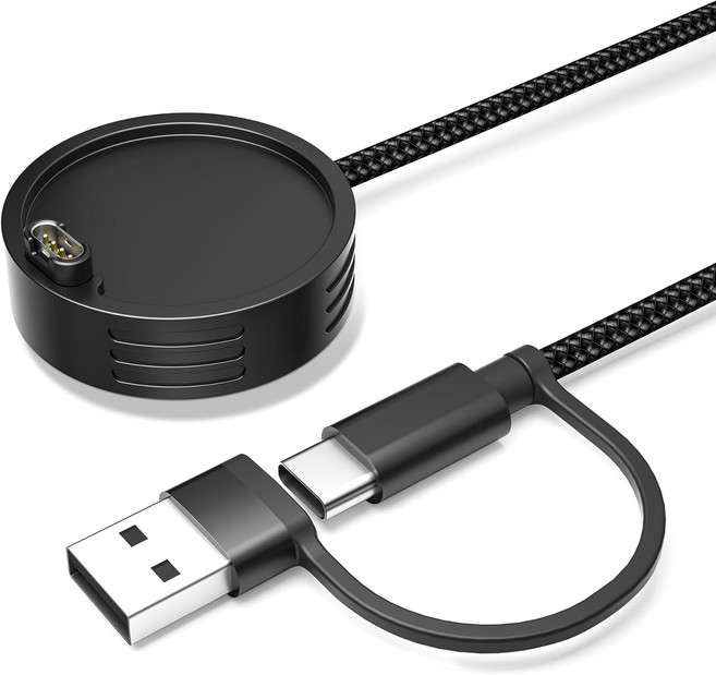가민 워치 4FT용 엘레베이스 2in USB C 충전 케이블 도크 페닉스 8 7S 6S용 타입 코드 교체 포러너 570 265 165 170 70 베누 X 4 3S 접근, Small (For case＜47