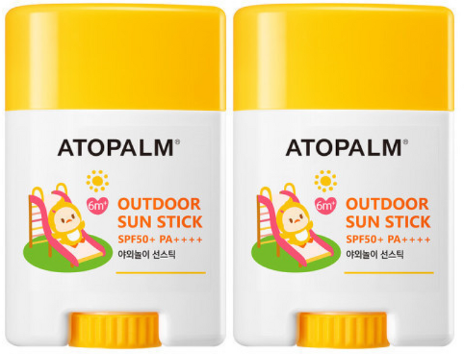 아토팜 야외놀이 선스틱 SPF50+ PA++++, 21g, 2개
