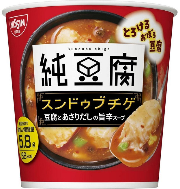 日清食品 とろけるおぼろ豆腐 純豆腐 スンドゥブチゲスープ 17g×6個, 17g