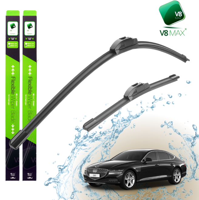 V8MAX 제네시스 G80 와이퍼 2P (650mm400mm세트)