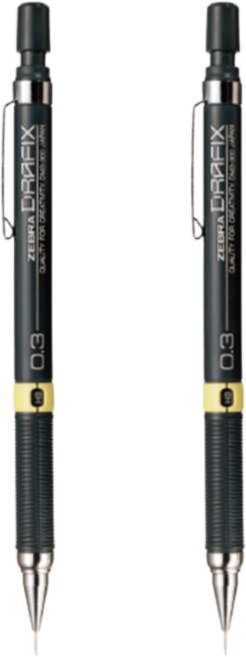 제브라 드라픽스 샤프, 0.3mm, 2개