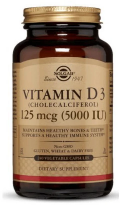솔가 비타민 D3 5000IU 베지터블 캡슐, 240정, 1개 - 쿠팡