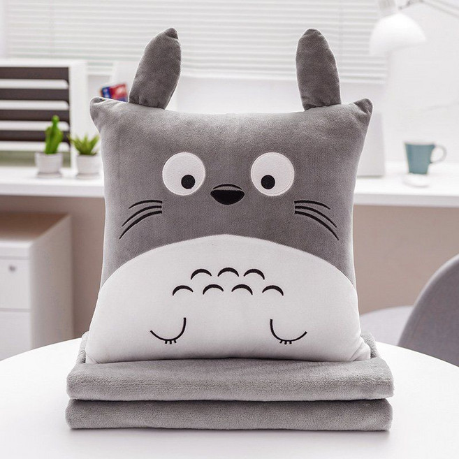 필로우 퀼트 이중용 접이식 에어컨 담요 자동차 내부 쿠션 쓰리인원 오피스 낮잠 공예품입니다, 6, 1개