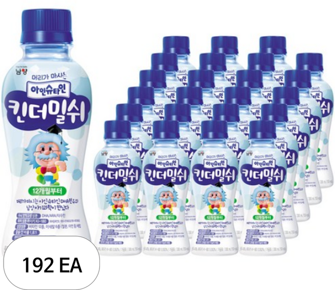 남양유업 아인슈타인 킨더밀쉬, 200ml, 192개