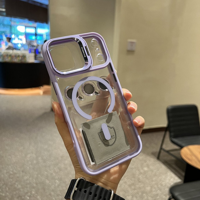 鏡頭支架磁吸無線充電手機殼 防摔殼 適用於蘋果 iPhone 15 14 13 12