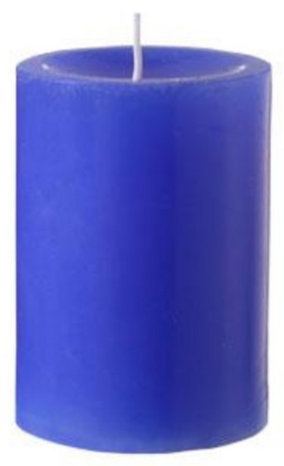 카페 미니 필라 6x8.5Cm 무향 원기둥 양초 파랑색, 1개