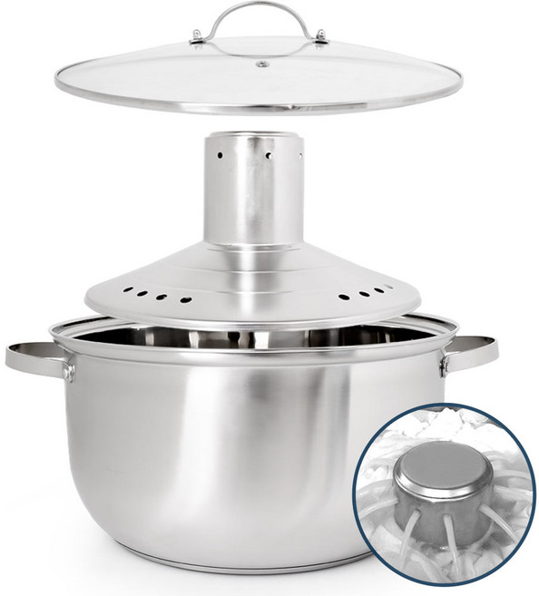 거품발생 IH 스텐 빨래솥 3중 인덕션겸용 대용량 빨래삶는통 19L, 1개, 36cm