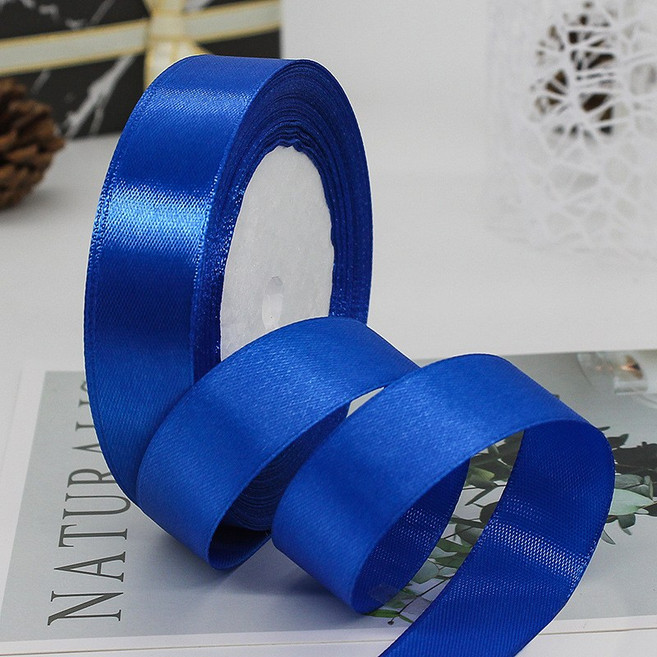 기본 새틴 공단 리본끈 20mm 22m, 40# 코발트블루