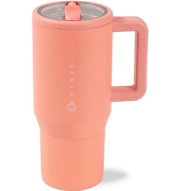 하이드로저그 키즈 - 플립 스트로 & 핸들이 있는 20온스 단열 물병 | 누수 방지 및 내구성 학교 스포츠 점심 여행 캠프 동문 레드에 적합, Summer Peach - 쿠팡