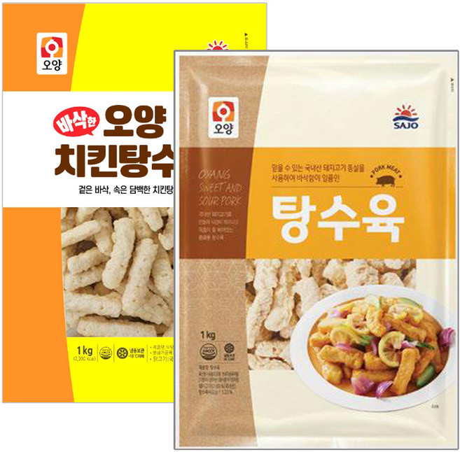사조오양 치킨 탕수육 1kg+탕수육 1kg, 1kg, 2개