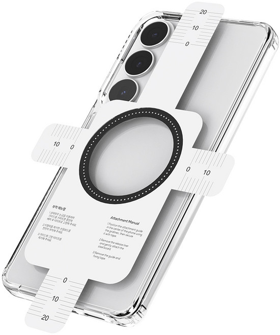 5세컨즈 갤럭시 전기종 붙이는 맥세이프 호환 플레이트 스티커 링 2매 + 부착 가이드, 2개, 블랙