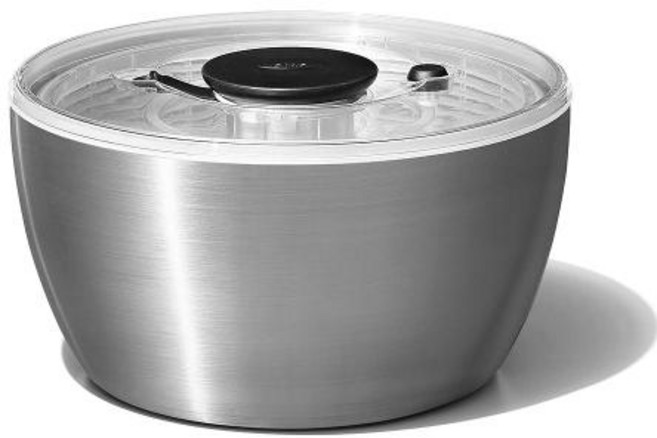 OXO 1071497 스틸 샐러드 스피너 스테인리스 스틸 5.7L6-274쿼트, 1개