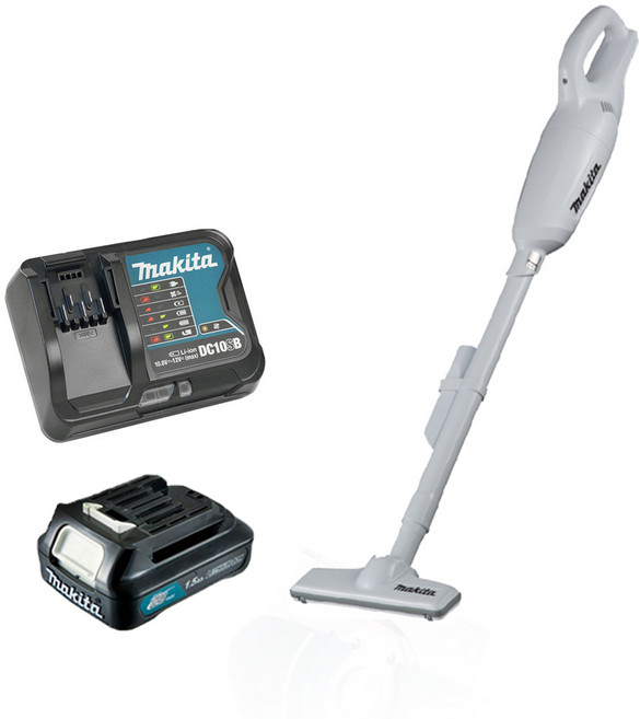 마끼다 CL106FDSYW 12V 리튬이온 1.5Ah 충전식 무선 청소기, 12Vmax 무선 청소기, BL1016, DC10SB