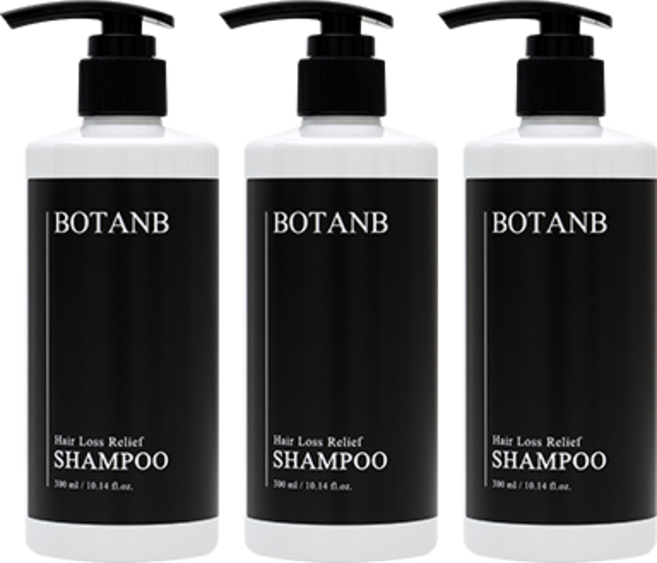 보탄비 바이오틴 흑곡 탈모샴푸 임산부 사춘기 지성 두피, 300ml, 3개