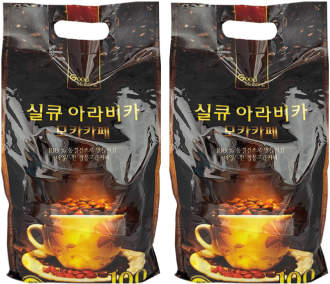 굿모닝 모카커피 실큐 아라비카 모카카페 커피믹스, 100개입, 2개, 12g
