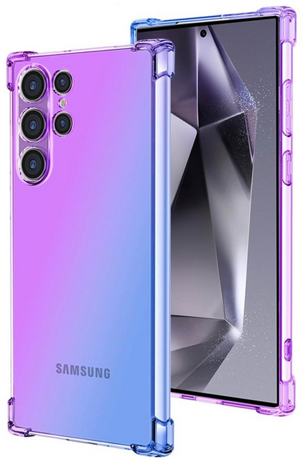 STONESTEEL 갤럭시 S24 플러스 울트라 그라데이션 범퍼 투명 젤리 TPU 핸드폰 케이스