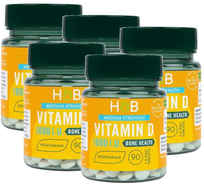 홀랜드앤바렛 비타민D3 1000IU 본 헬스 Holland & Barrett Vitamin D3 25ug, 5개, 90정