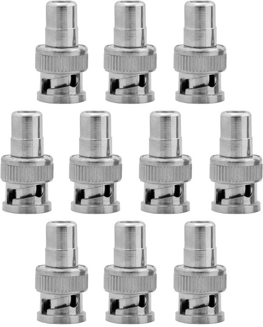 MAINE BNC RCA MF 젠더 CCTV 동축 케이블 변환 어뎁터 10개