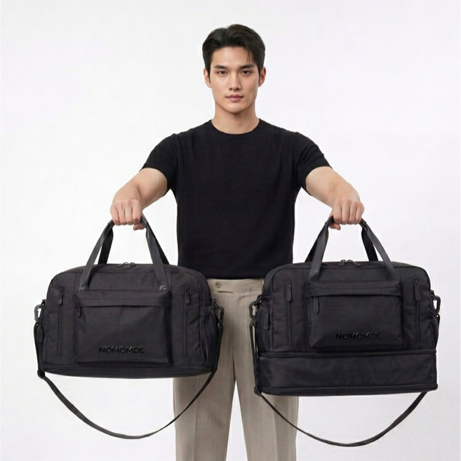 노멈디 완벽방수 확장형 보스턴백 다크라인