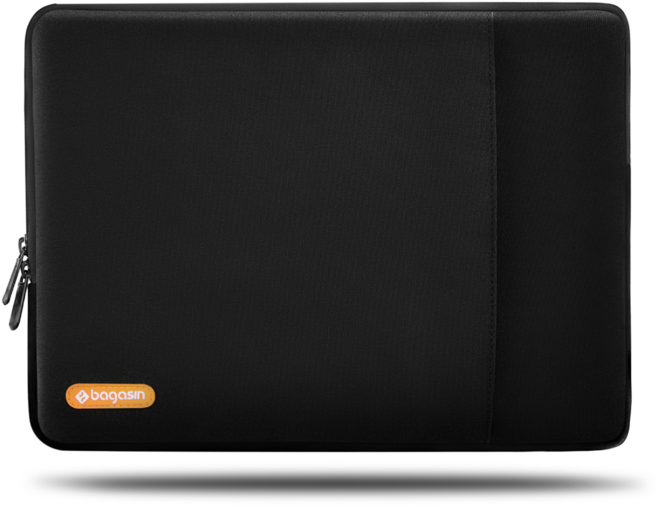 bagasin 노트북 파우치 노트북 가방 학생 직장인 삼성 맥북 HP 델 14-17인치, 1개, 블랙