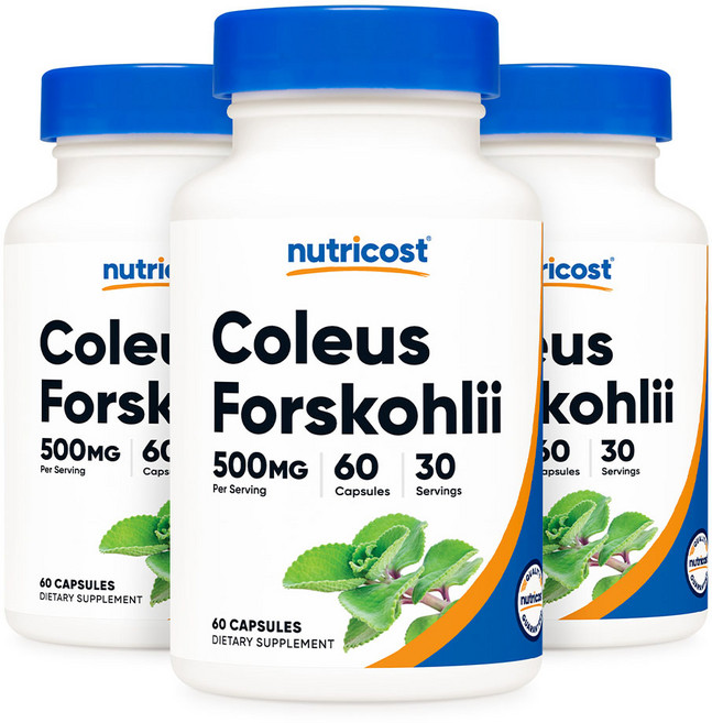 뉴트리코스트 콜레우스 포스콜리 500mg 캡슐 60정 3병, 3개