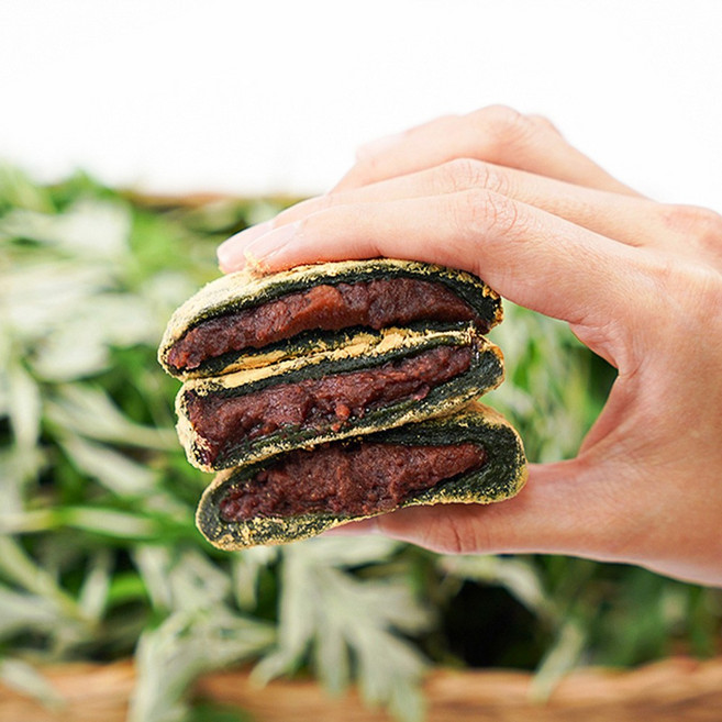 쑥향가득 해풍 쑥 저당 팥앙금 콩쑥개떡, 2박스, 1.8kg