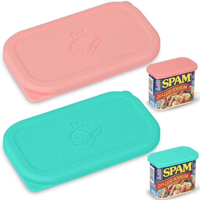 Webake 스팸 통조림 육류용 실리콘 캔 뚜껑 핑크 그린
