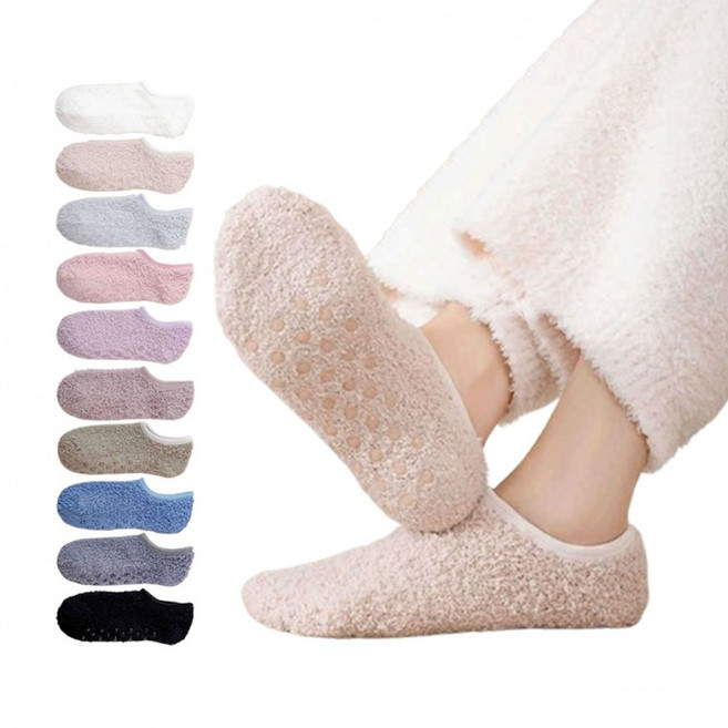포근한 수면양말 플리스 논슬립 덧신