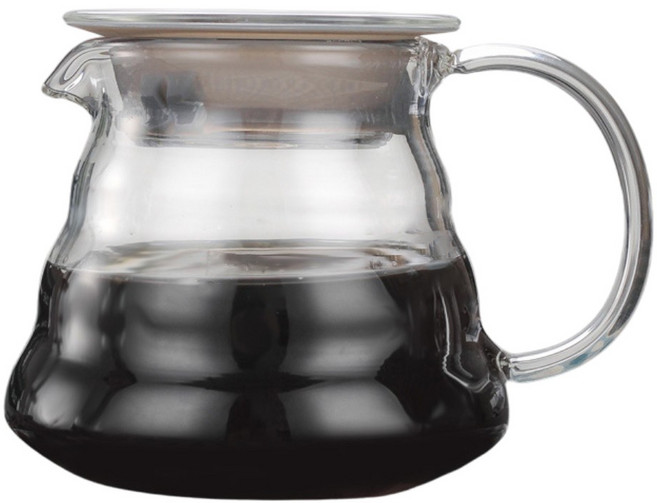 手沖咖啡分享壺 玻璃咖啡壺, 1套, 玻璃壺&壺蓋, 360ml