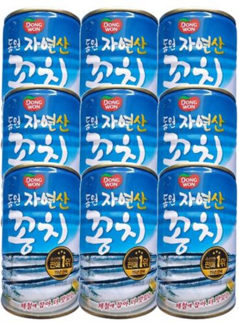 자연산꽁치 동원, 300g, 9개