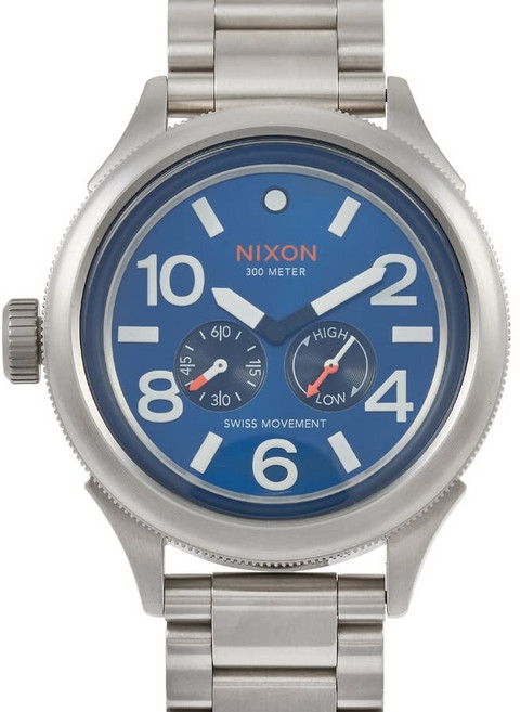 NIXON 300米 瑞士機芯 男士腕錶 藍色錶盤