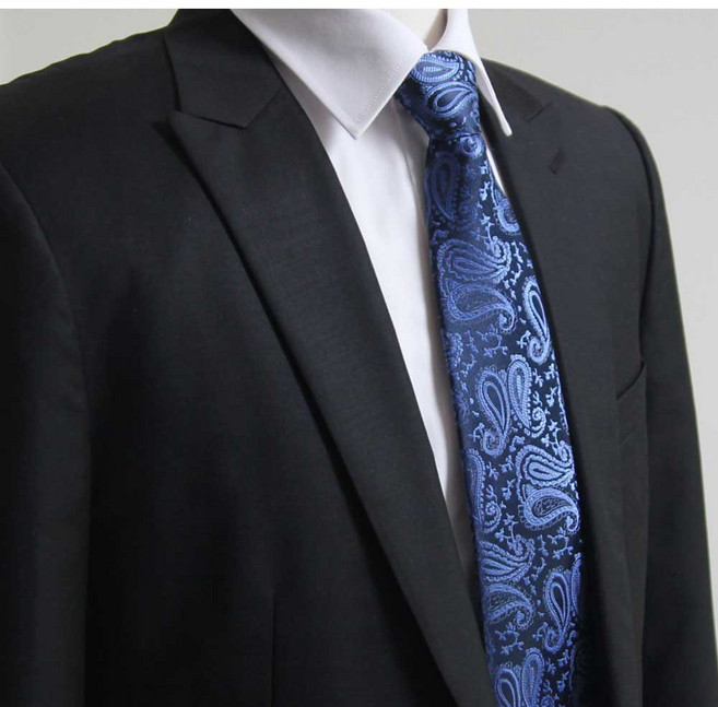 고품격 클래식 페이즐리 정장 촬영소품 자동 남성넥타이