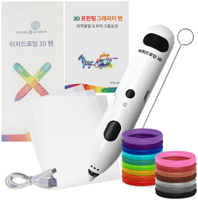 이지드로잉 어린이 저온 무선 3D펜 쓰리디펜 필라멘트, 3d 1400-20, 혼합색상