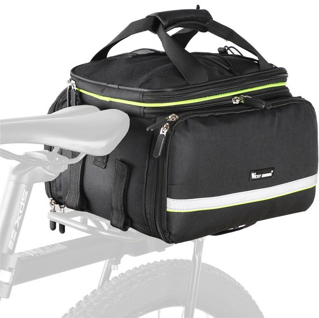 시그니처베이지 웨스트바이킹 자전거 투어백 짐받이 가방 YPZ250, 검정라인, 1개