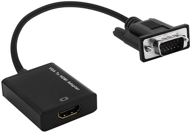 넥스트링크 케이블 타입 VGA to HDMI 컨버터, 2412VHC, 1개