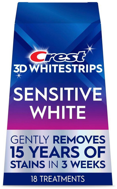 크레스트 3D 화이트스트립 센서티브 화이트 치아미백 패치 18회분 36매, 1