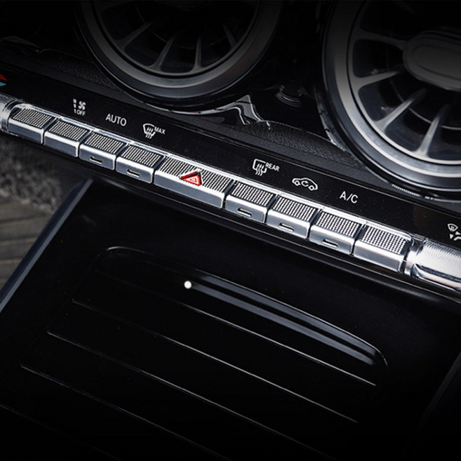 트루파츠 벤츠 GLB클래스 X247 에어컨 공조 조절 버튼 커버, X247(20년식-) 에어컨 공조 실버