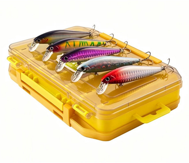 루어낚시미끼세트 쇼크 싱킹 로켓미노우 농어 삼치 광어 5p 양면태클박스포장, 1세트, 15g, 5종