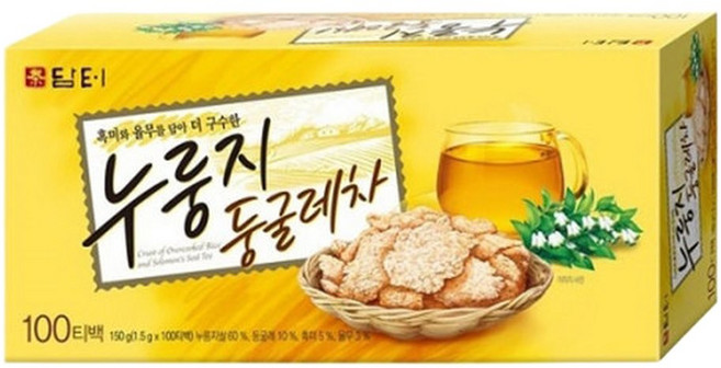 담터 누룽지 둥굴레차 100T, 1개, 1.5g, 100개입