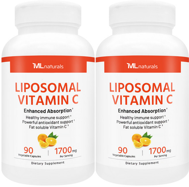 [미국빠른직구] 신제품 마이라이프 내추럴스 리포좀 비타민 C 1700 mg, 2개, 90정