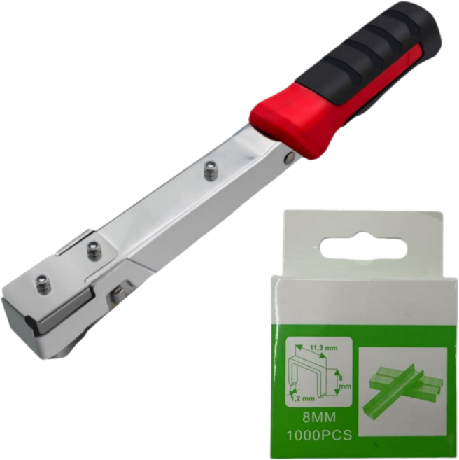 준성유통 해머타카 타정기+8mm 타카핀 1000p 망치타카, 1개