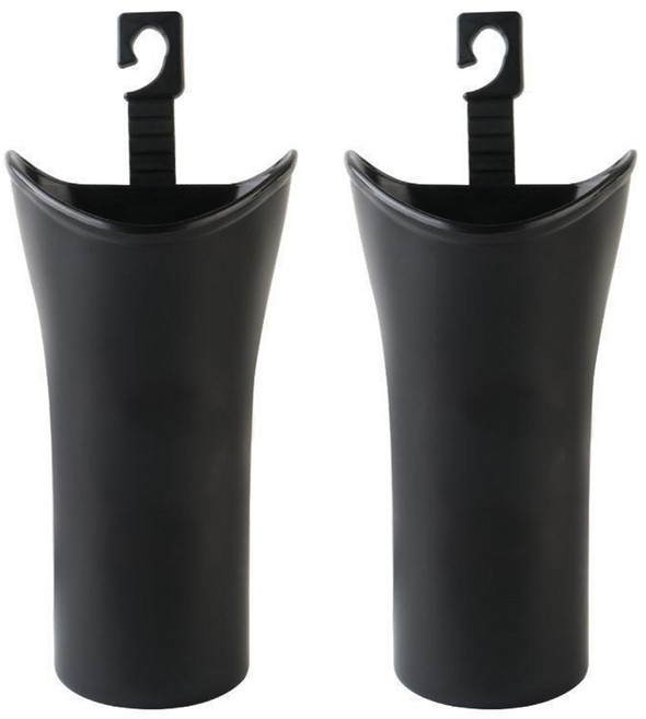 루틴온 차내정리 우산보관 차량용 쓰레기통, 2개, 블랙